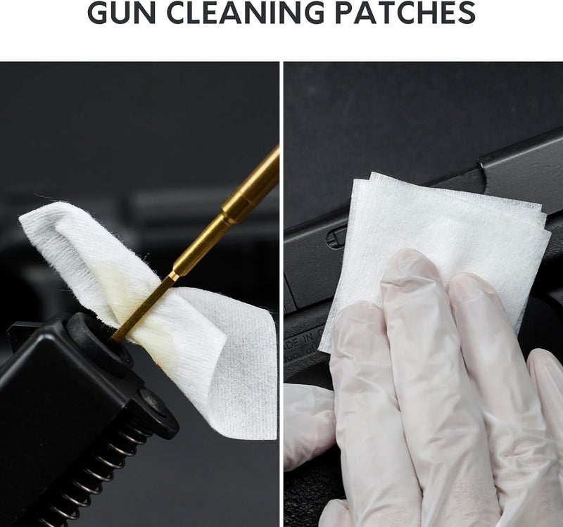 PINGMIC 1800/900PCS Gun Cleaning Patches - Absorbent Lint Free Wipes, 2'' Square Patches for Firearms 9mm .22 .30-.45Cal, Professional Cleaning Supplies - Image 5
